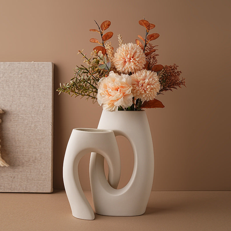 Nordic Irregular Ceramic Vase Set (2-Piece)
