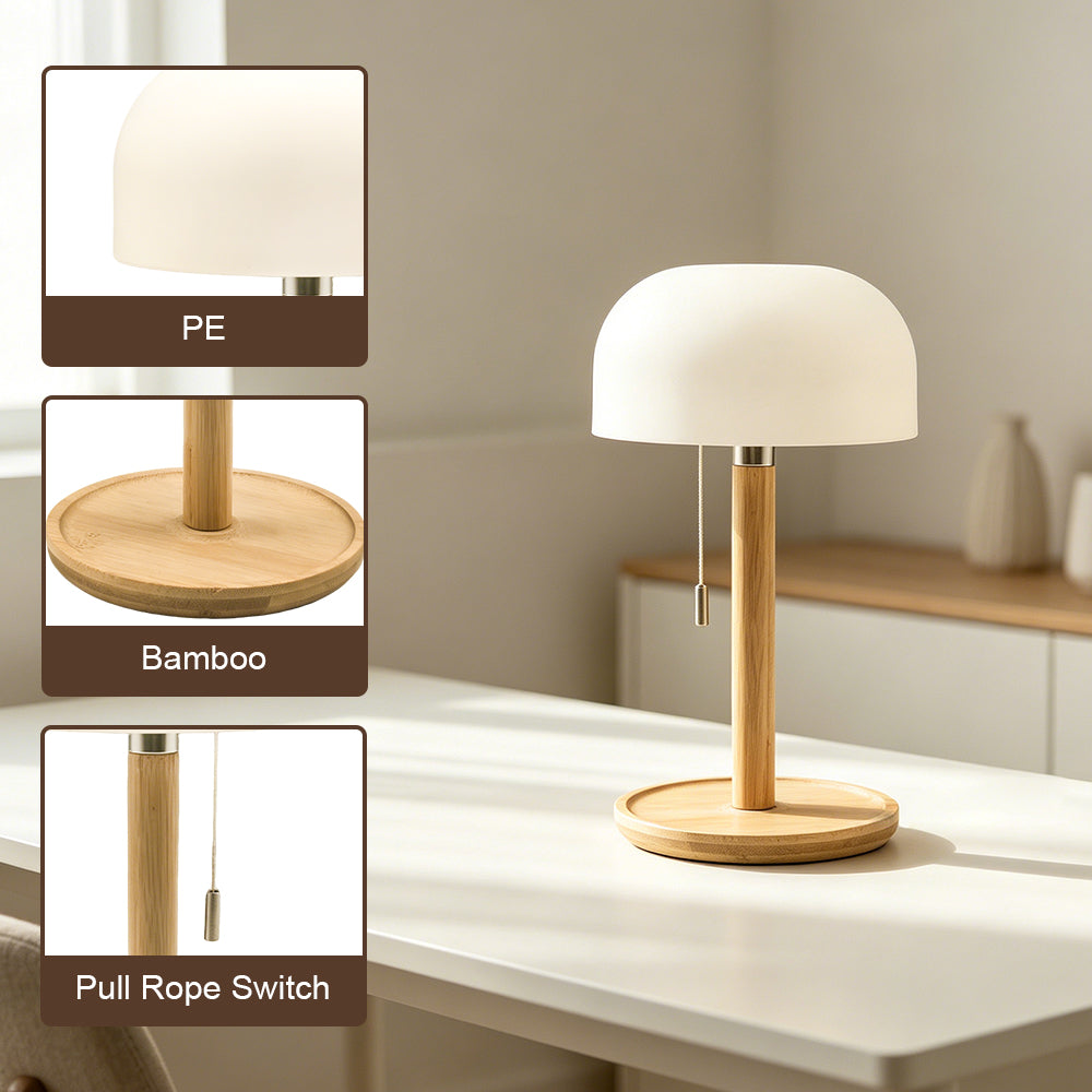 Rechargeable Bamboo Mushroom Lamp