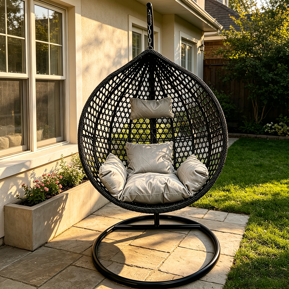 Hanging Egg Swing Chair with Stand